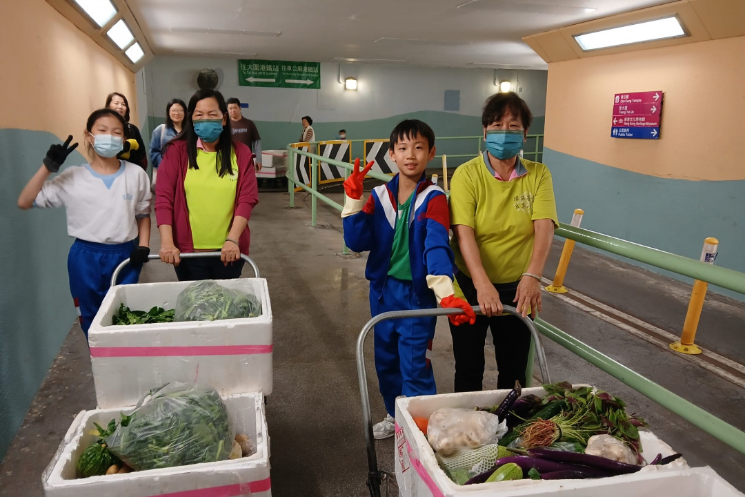 運送街市的剩食到中心